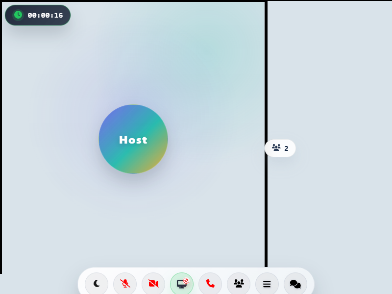 Angular webinar room screenshot