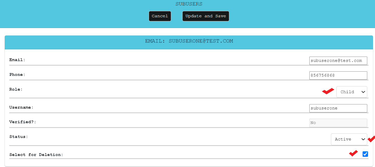 Sub-User Authentication
